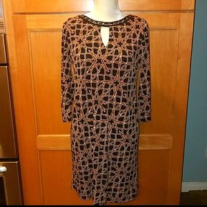 Emma & Michele Patterened Slip on Dress, Small